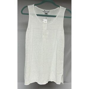 Tommy Bahama Sweater Women's Size S/P  Sleeveless Linen Blend White NWT